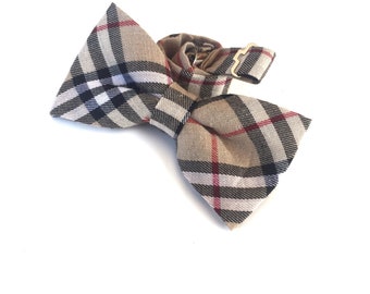 burberry check bow tie