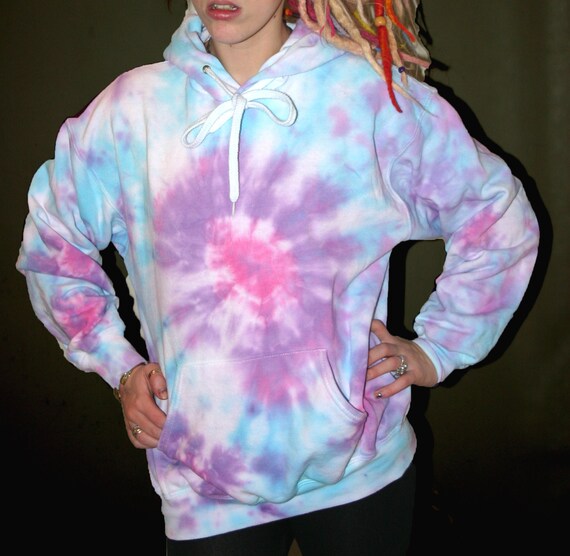Items similar to Tie Dye Pastel spiral Hoodie on Etsy
