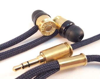 Double Tap R1 Durable Bullet Earbuds - Made in USA - Midnight Blue
