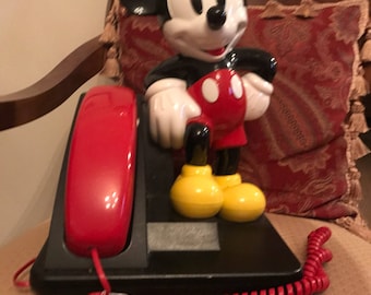Vintage Mickey Mouse phone push button
