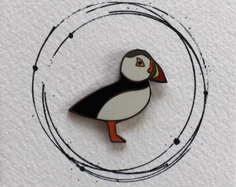 Puffin Enamel Pin, Puffin Pin, Puffin Pin Badge, Puffin Lapel Pin, Puffin Badge, Bird Enamel Pin, Puffin, Puffin Lapel Badge, Puffin Gift