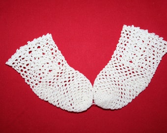 Hand Crocheted Doll Socks- MD- Cream