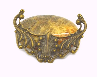 Connector art deco 47x32mm color bronze.