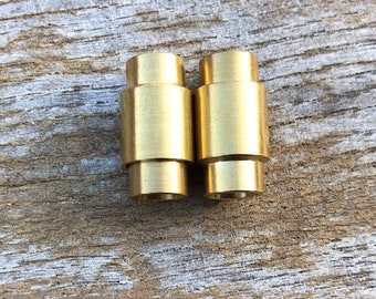 Brass Magnetic Clasp 2 Clasps 6.5mm Hole Size Raw Brass Magnetic Clasps MC-23