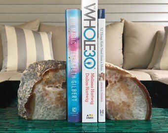 Natural Agate Bookends -Large