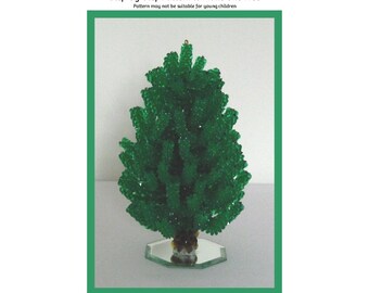Green Beaded Tree Beading Pattern / Tutorial PDF Step-by-Step Detailed Instructions
