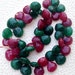New Arrival, Dyed Natural RUBY & EMERALD Faceted Heart Shape briolettes,9-10mm Long, Finest Item