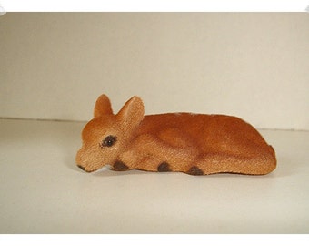 Small Flocked Deer/Holiday Decor /Supplies*
