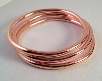 Handmade Copper Bangle - Copper Bracelet - Bridesmaids - Stacking Bangle