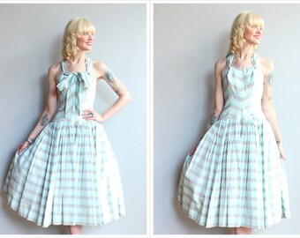 1950s Dress // Clifton Wilhite Chevron Party Dress // vintage 50s dress