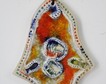 Ceramic hamsa, Hamsa wall hanging, Good luck gift, Unique Gift,Hamsa wall Art, Judaica wall art, Wedding gift, Wall decor, Housewarming Gift