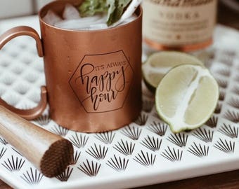 Copper mugs. Holiday gift.Happy hour glasses. Wedding gift. Newlywed gift. Cocktail glasses. Housewarming gift. Moscow mule cups.
