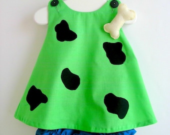 Baby and Toddler Green Pebbles Flintstone Costume