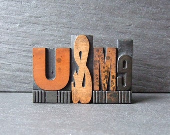 Fancy U and ME - Vintage Letterpress Phrase