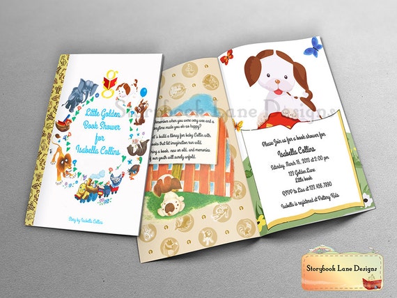 Book Themed Baby Shower Invitations 9