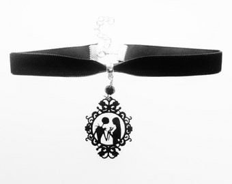 Nightmare before Christmas Jack and Sally choker