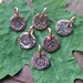 Tiny Copper Tag, Design Charm, Hand stamped, You Pick Design, Add a Tag, Hammered Rustic Jewelry