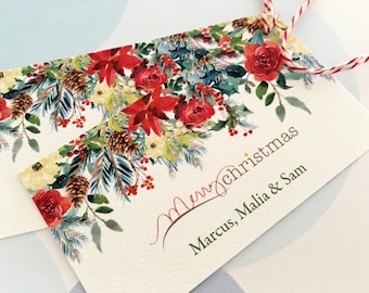 Christmas Gift Tags Personalized, Holiday Tags, Gift Tags, Set of 20