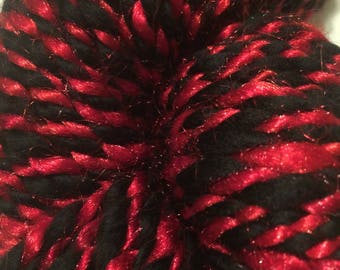 Red Velvet bulky homespun yarn
