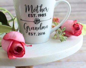 Grandma Pregnancy Announcement, Personalized Grandma Coffee Cup, Mother's Day Mug, Mother's Day Gift, Promoted to Grandma Coffee Mug