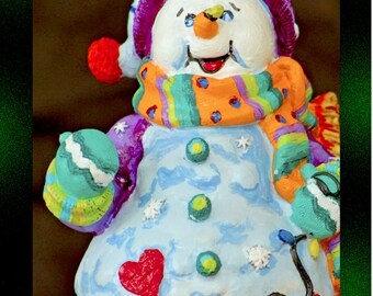 Snowman Season Greetings Fridge Magnet
