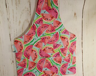 Watermelon Medium Knitting Tote Bag, knitting project bag, Reversible Knitting Tote sling bag, over the wrist bag WTM0020
