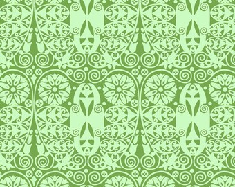 Amy Butler - Soul Blossoms - Temple Doors - Basil - *HALF METER* 100% Cotton Fabric