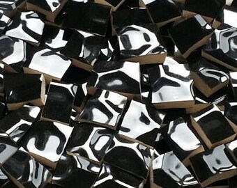 Mosaic Tiles-Black Honeycomb II--50 Tiles