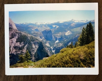 Greting Card "Staircase Falls in Yosemite from Glacier Point"