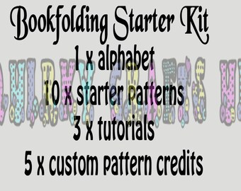 Less than HALF PRICE! Bookfolding Starter Kit with Tutorials - Instant download plus FREE tutorial!