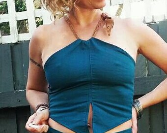 Tailed halter top. Size 10-12.