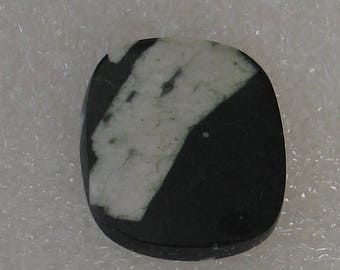 Chinese Writing Stone Cabochon 22mm x18mm x 3mm