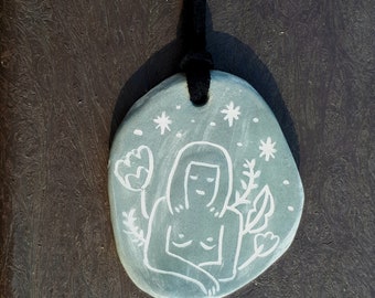 Godiva ceramic handmade necklace