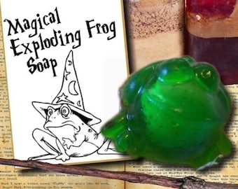 Party Favors - 7 EXPLODING FROG Soaps (tm) with Card Tags Attached - Harry Potter fans