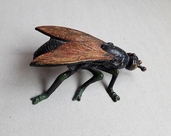 Vintage Large Brass Fly, Ashtray, Trinket