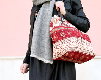 Bohemian tote bag, extra large tote, tapestry tote bag, ethnic shoulder bag, large boho bag, gipsy bag, tribal tote bag
