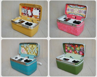 Vintage Samsonite Train Case Custom Charging Station for phones & iPods in Color of your choice