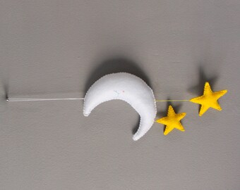 Felt Moon and Stars Mobile