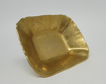 Wheeling Gold China Bowl ~ Wheeling China Bowl T-43 ~ Wheeling, W VA ~ 1940-60s era ~ Hollywood Regency ~ Beautiful Condition