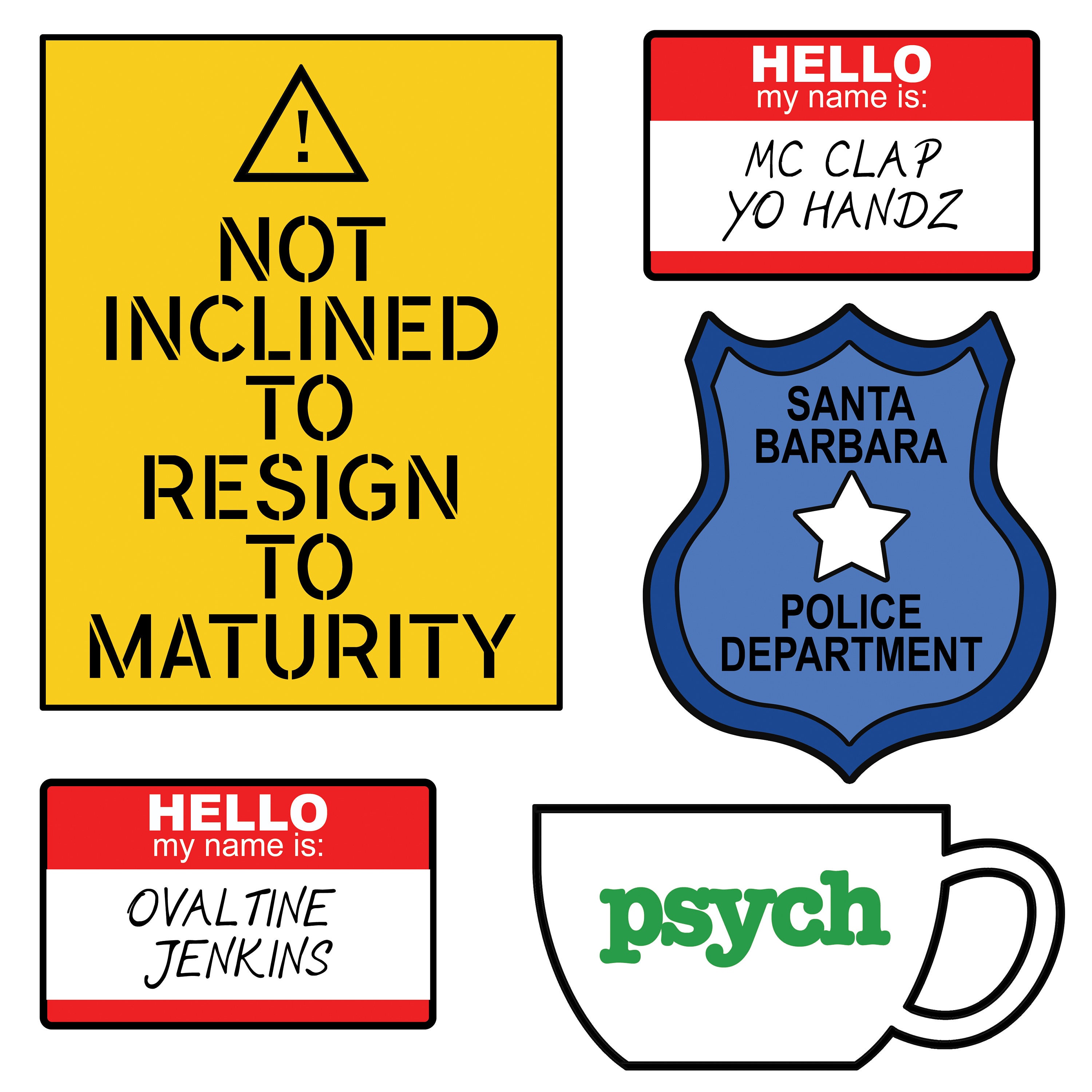 Psych TV Show Viewing Party Photo Booth Props DIGITAL