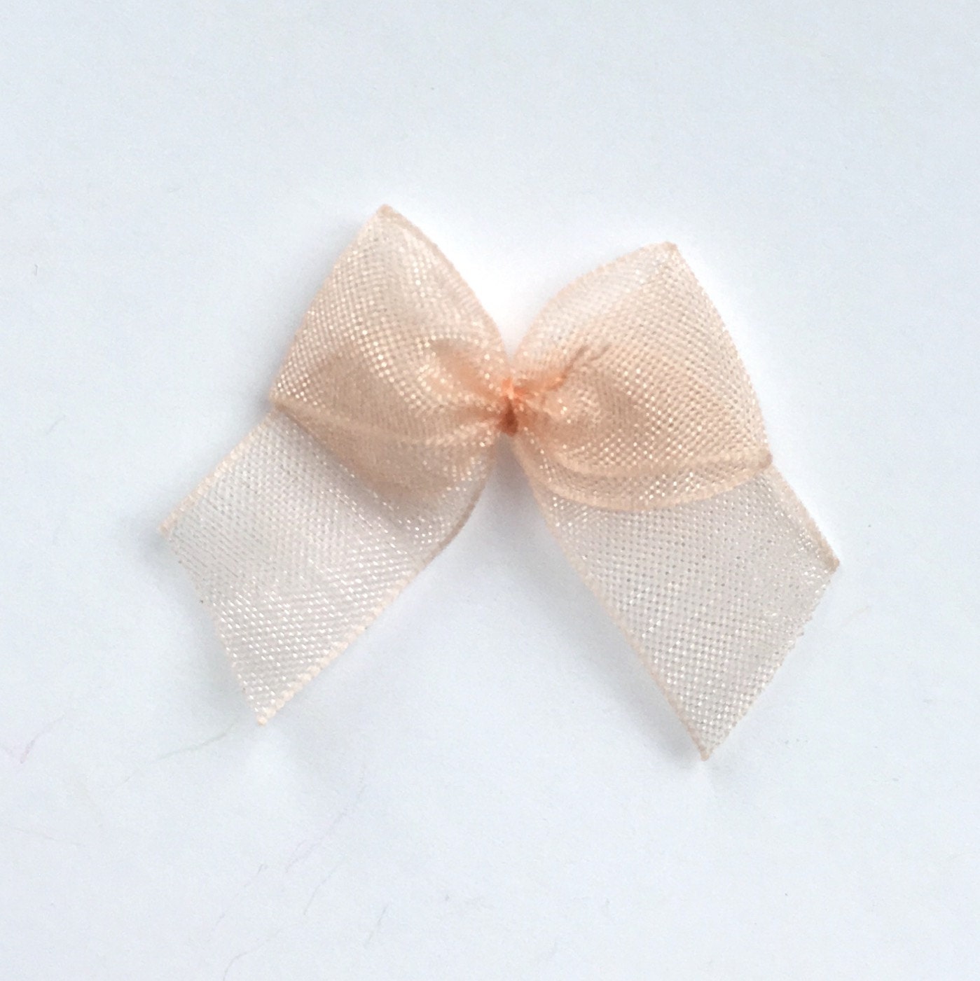 10 peach organza bows peach ribbon bows peach bows wedding