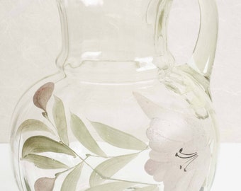 Glass Pitcher, vintage, 1940s
