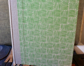 Photo Album - Large with Green Basket Weave Pattern