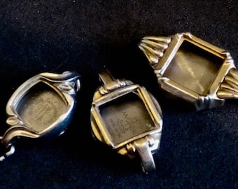Vintage Watch parts - Gold and silver watch Cases - Steampunk - Scrapbooking v86
