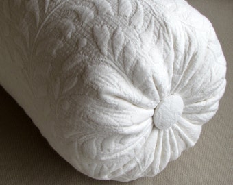 MATELASSE in ivory lumbar bolster pillow 6x14 6x18 6x20 7x18 7x20 7x22 Ivory