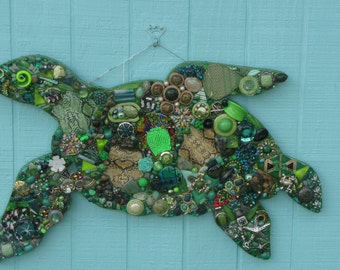 Large Green Loggerhead Turtle #0438
