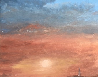 Drunken desert sunset