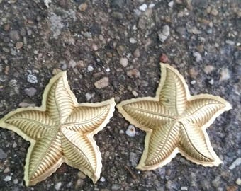 Brass Starfish cabochon vintage brass stamping 25mm