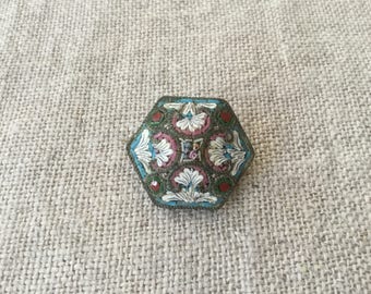 Italian vintage Brooch Micromosaic Handmade Micro Mosaic