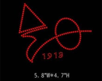 Delta Sigma Theta AEO Rhinestone Bling Transfer T shirt